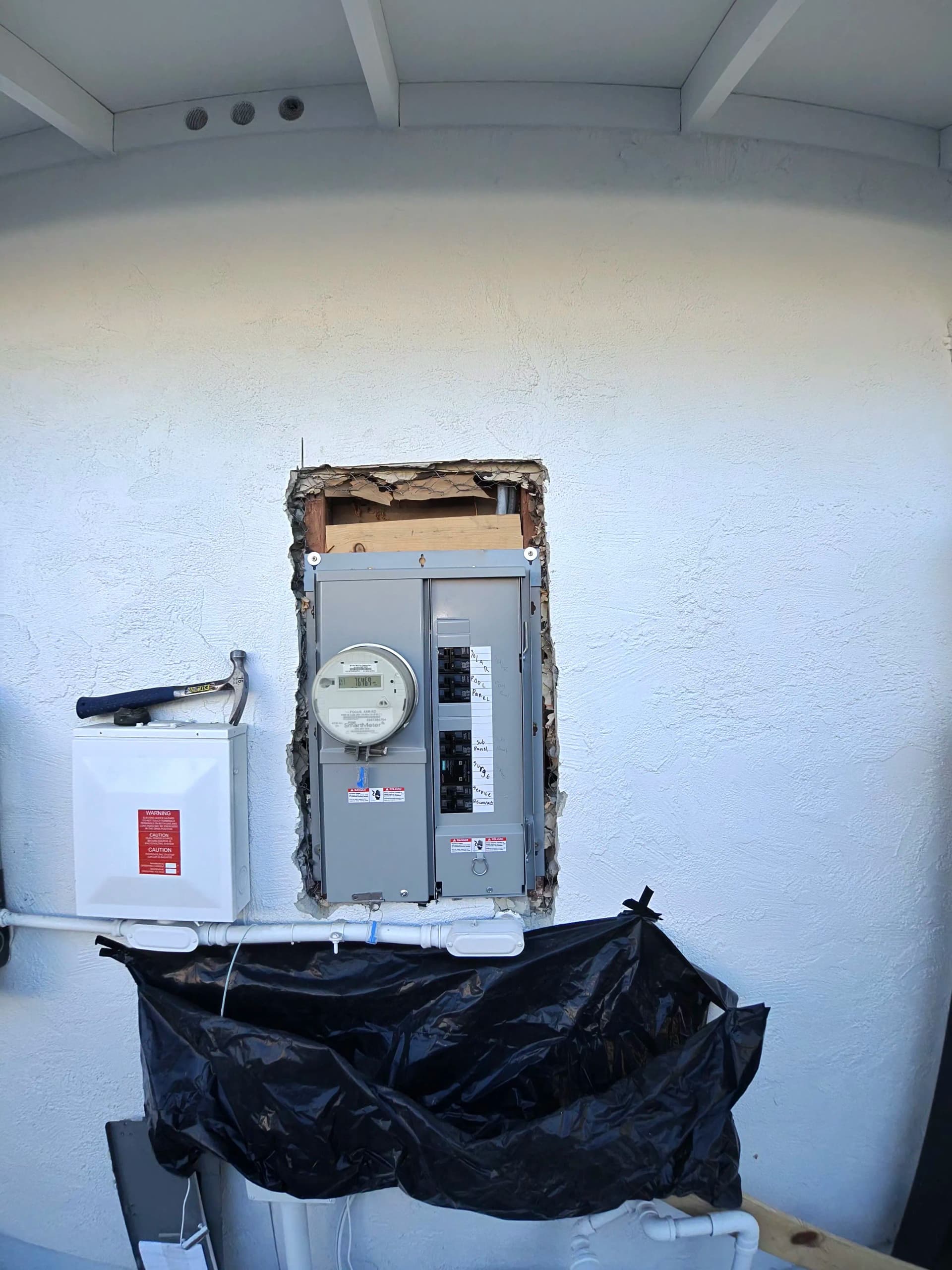 Gallery photos for Zinsco Panel Replacement Done Right - Upgrade Plus Stucco Patch: Image #7