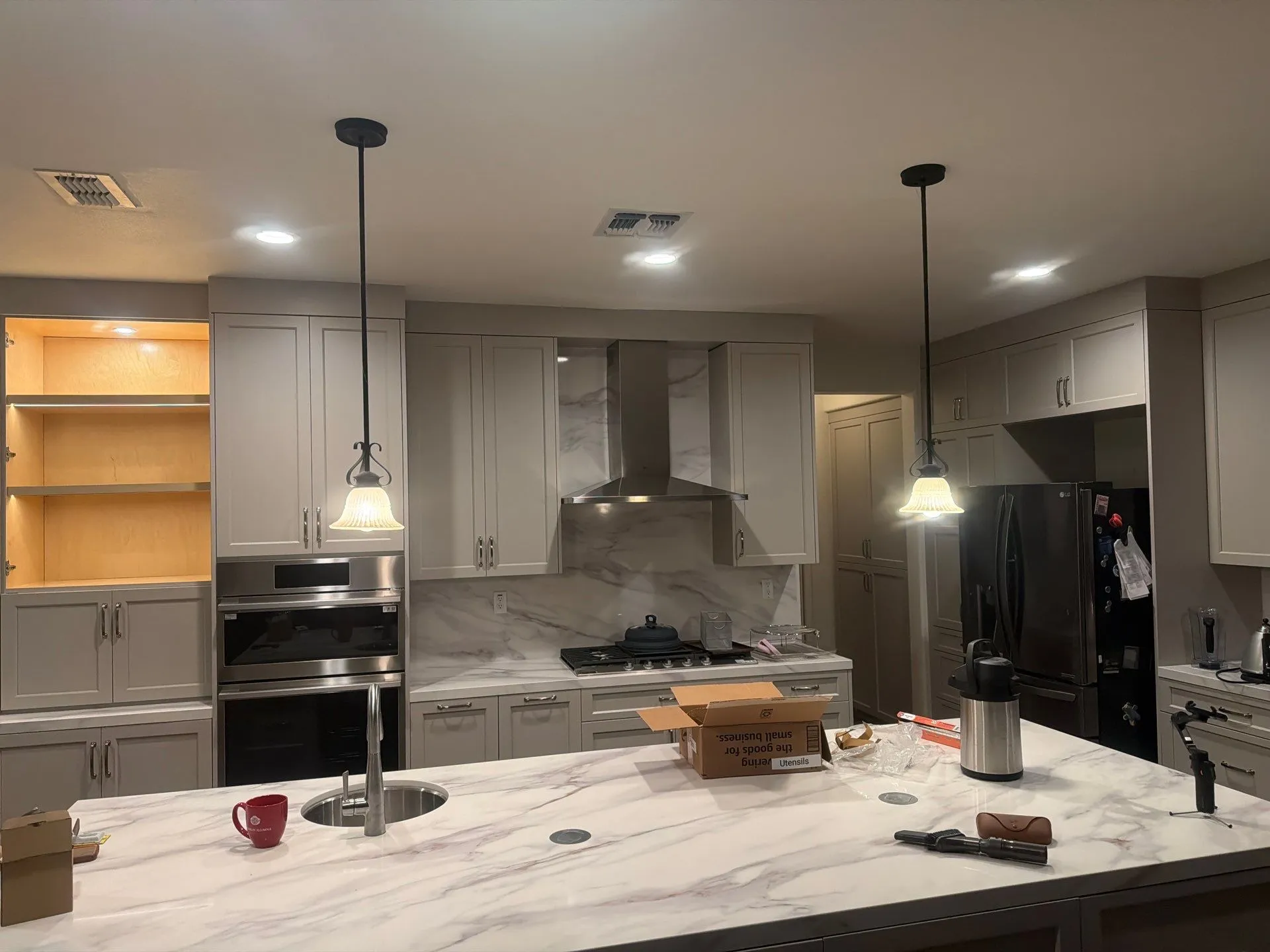 Gallery photos for Kitchen Remodel Electrical Rough-In to Finished Lighting Install: Image #4