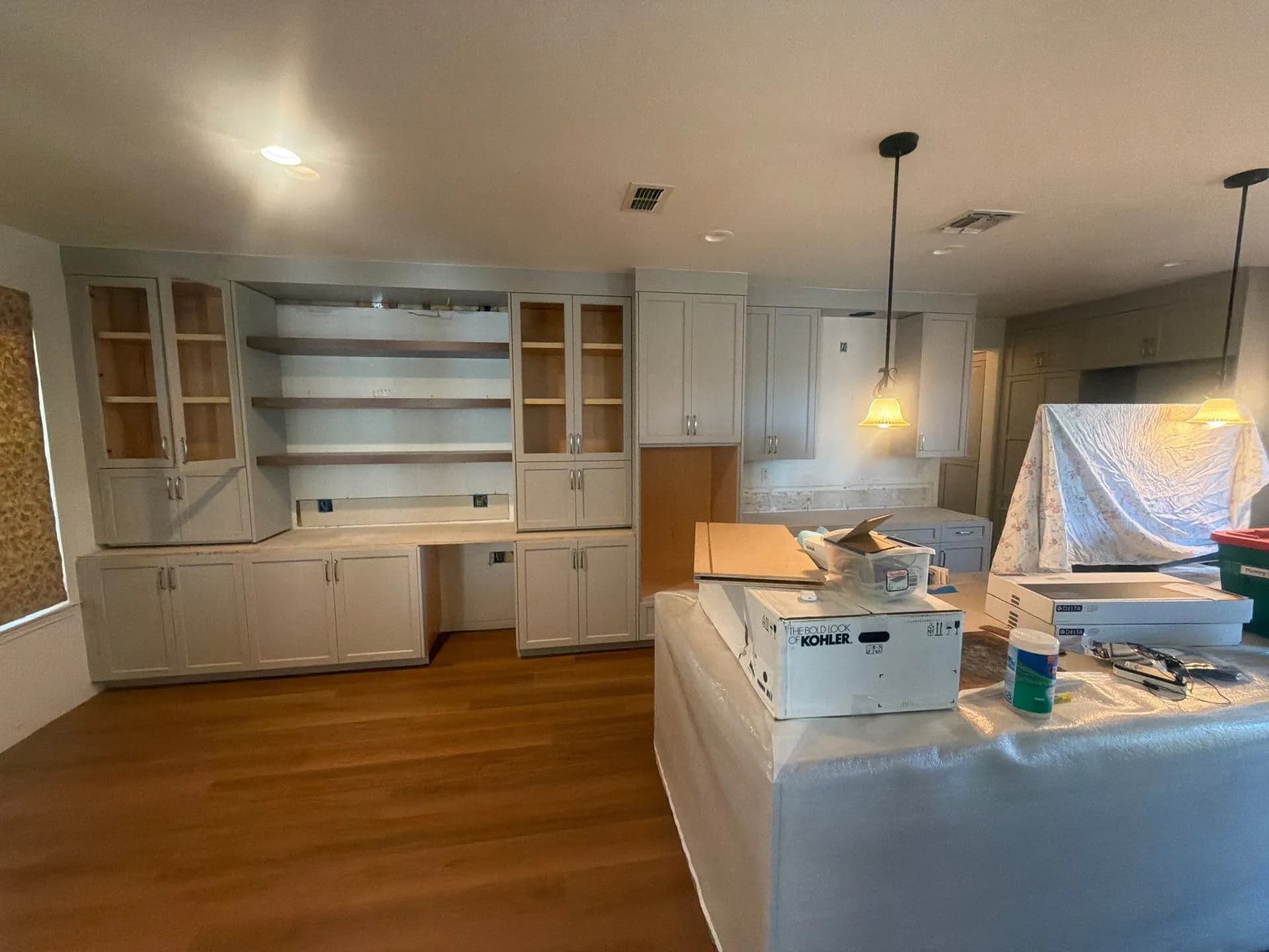 Gallery photos for Kitchen Remodel Electrical Rough-In to Finished Lighting Install: Image #3