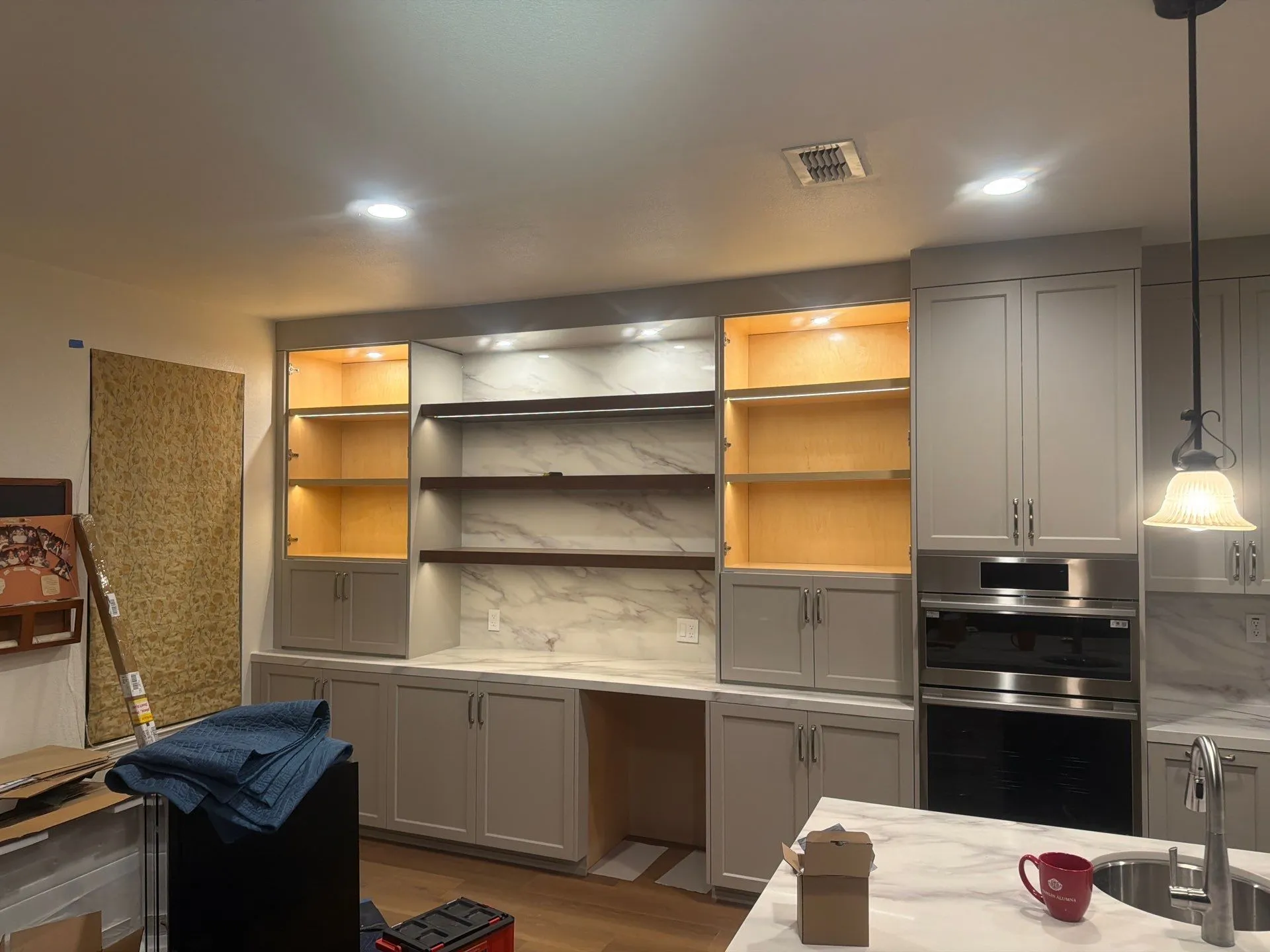 Gallery photos for Kitchen Remodel Electrical Rough-In to Finished Lighting Install: Image #5